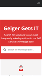 Mobile Screenshot of help.geiger.com